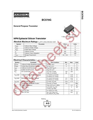 BCX70G datasheet  